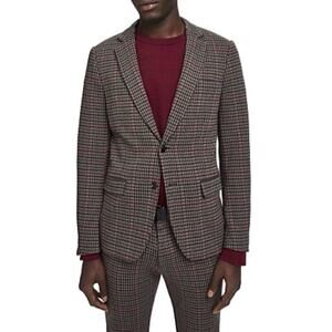 Scotch & Soda Knitted Blazer SZ L and Pant  W 34 X 32 L Suit Checker Plaid
